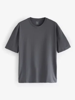 Blues/Green/Purple/Neutral Essential Cotton T-Shirts Relaxed Fit 5 Pack