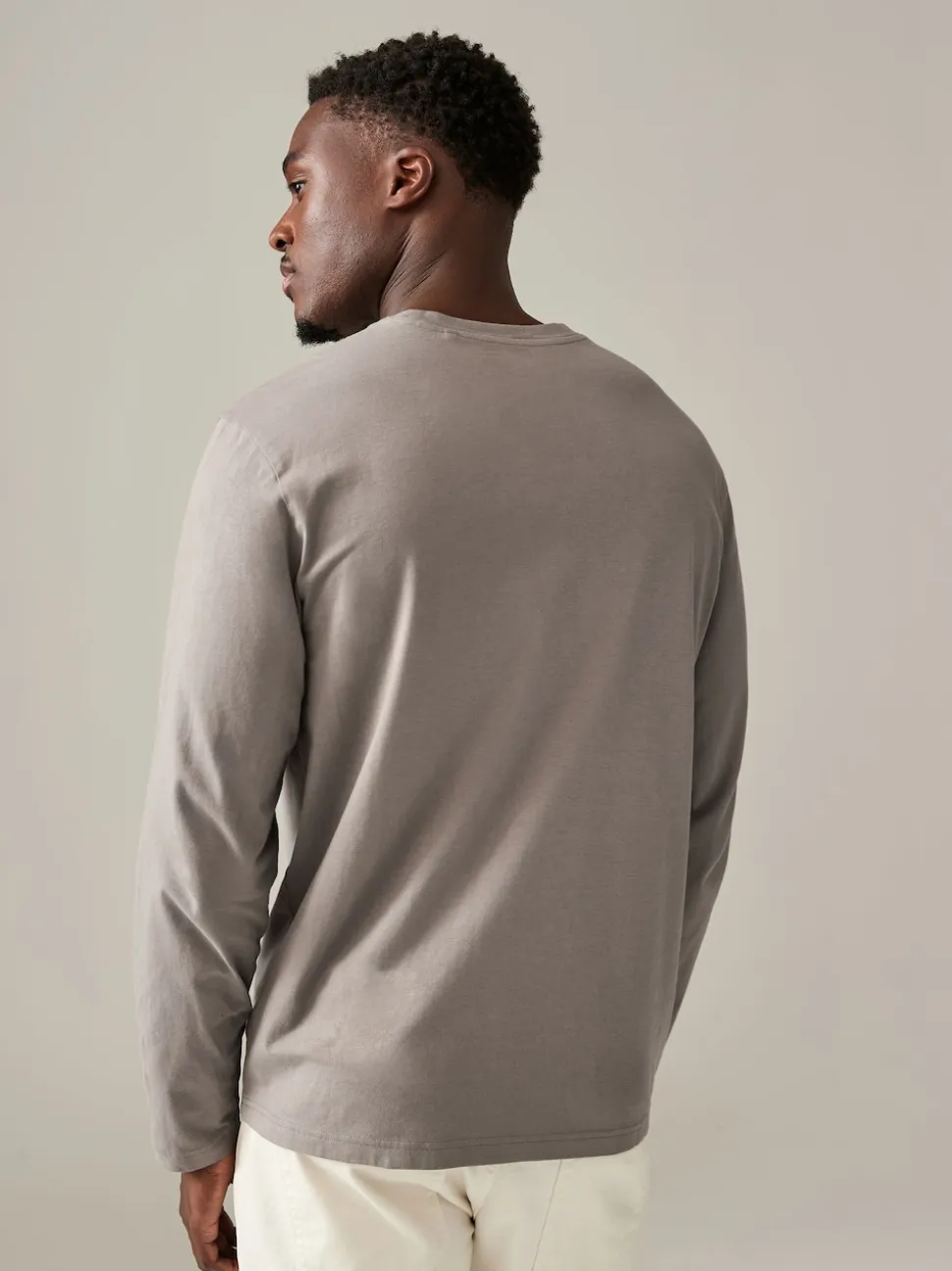 Blues/Grey/Neutrals Regular Fit Regular Fit Long Sleeve 100% Cotton T-Shirts 5 Pack