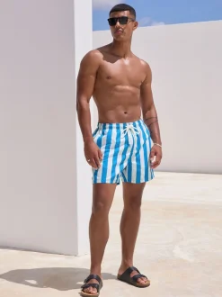Blue/White Stripe Swim Shorts