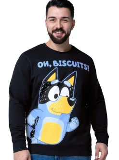 Bluey Blue Character Mens Bandit Sweatshirt