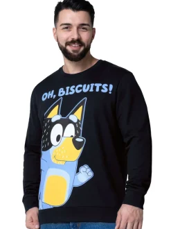 Bluey Blue Character Mens Bandit Sweatshirt