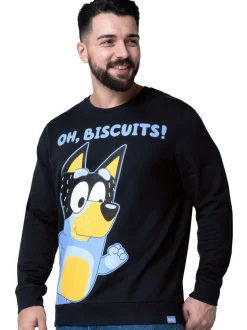 Bluey Blue Character Mens Bandit Sweatshirt
