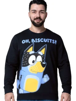 Bluey Blue Character Mens Bandit Sweatshirt