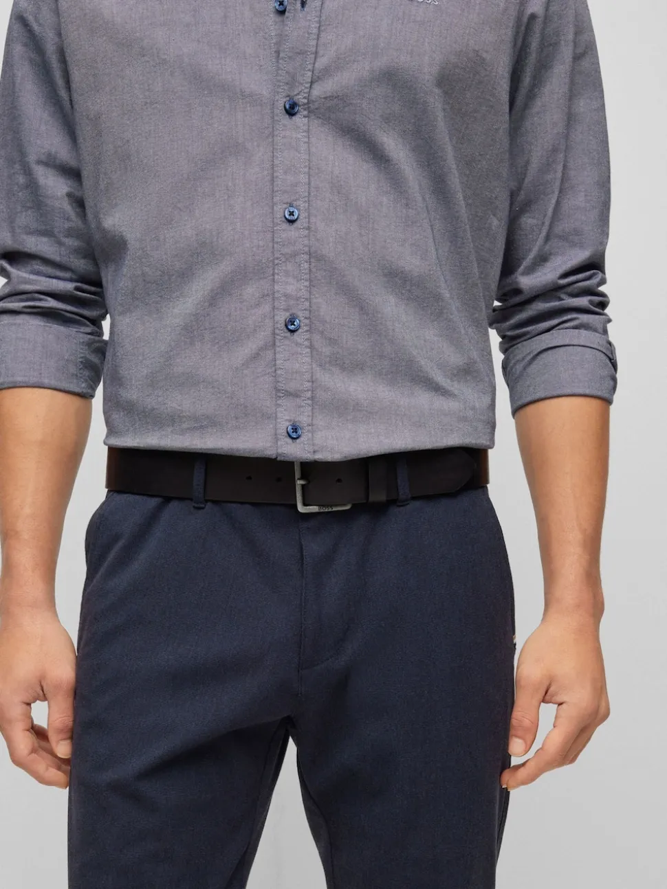 BOSS Black Baxton Leather Belt