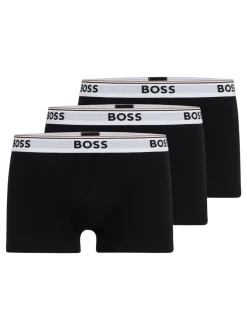 BOSS Black Chrome Power Stretch Cotton 3 Pack Boxers