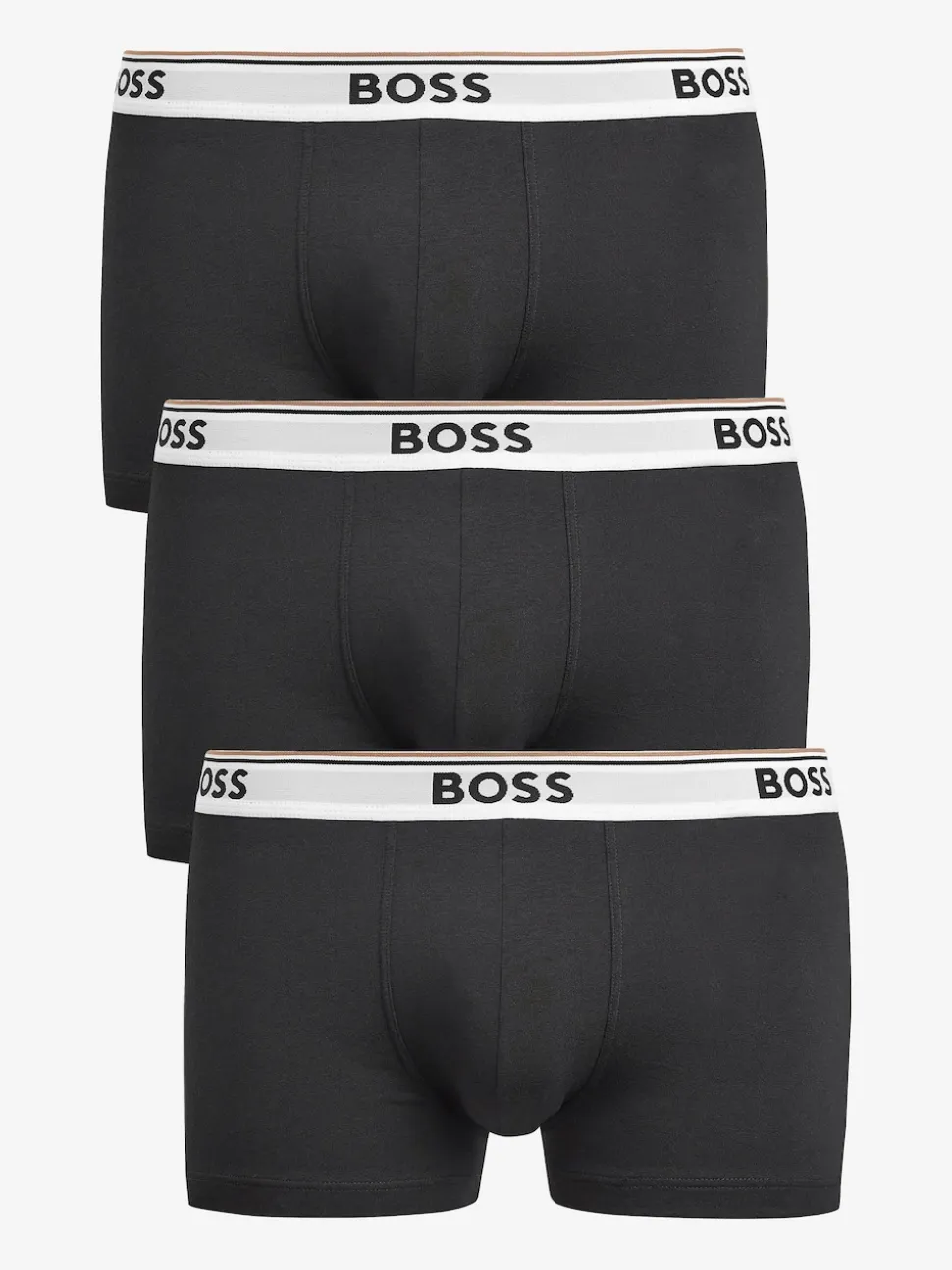 BOSS Black Chrome Power Stretch Cotton 3 Pack Boxers