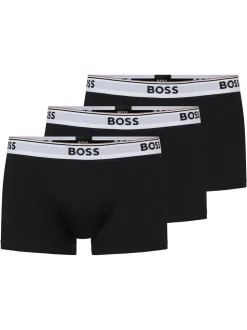 BOSS Black Chrome Power Stretch Cotton 3 Pack Boxers