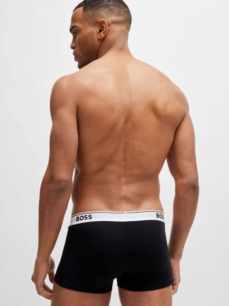 BOSS Black Chrome Power Stretch Cotton 3 Pack Boxers