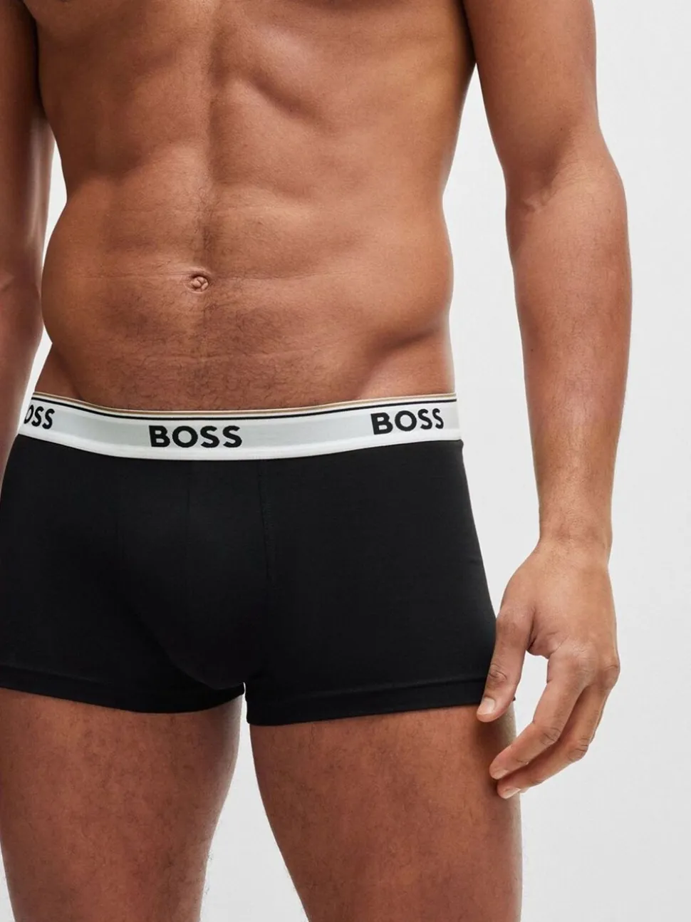 BOSS Black Chrome Power Stretch Cotton 3 Pack Boxers