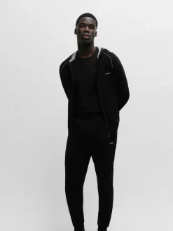 BOSS Black Chrome Stretch Cotton Tracksuit Bottoms