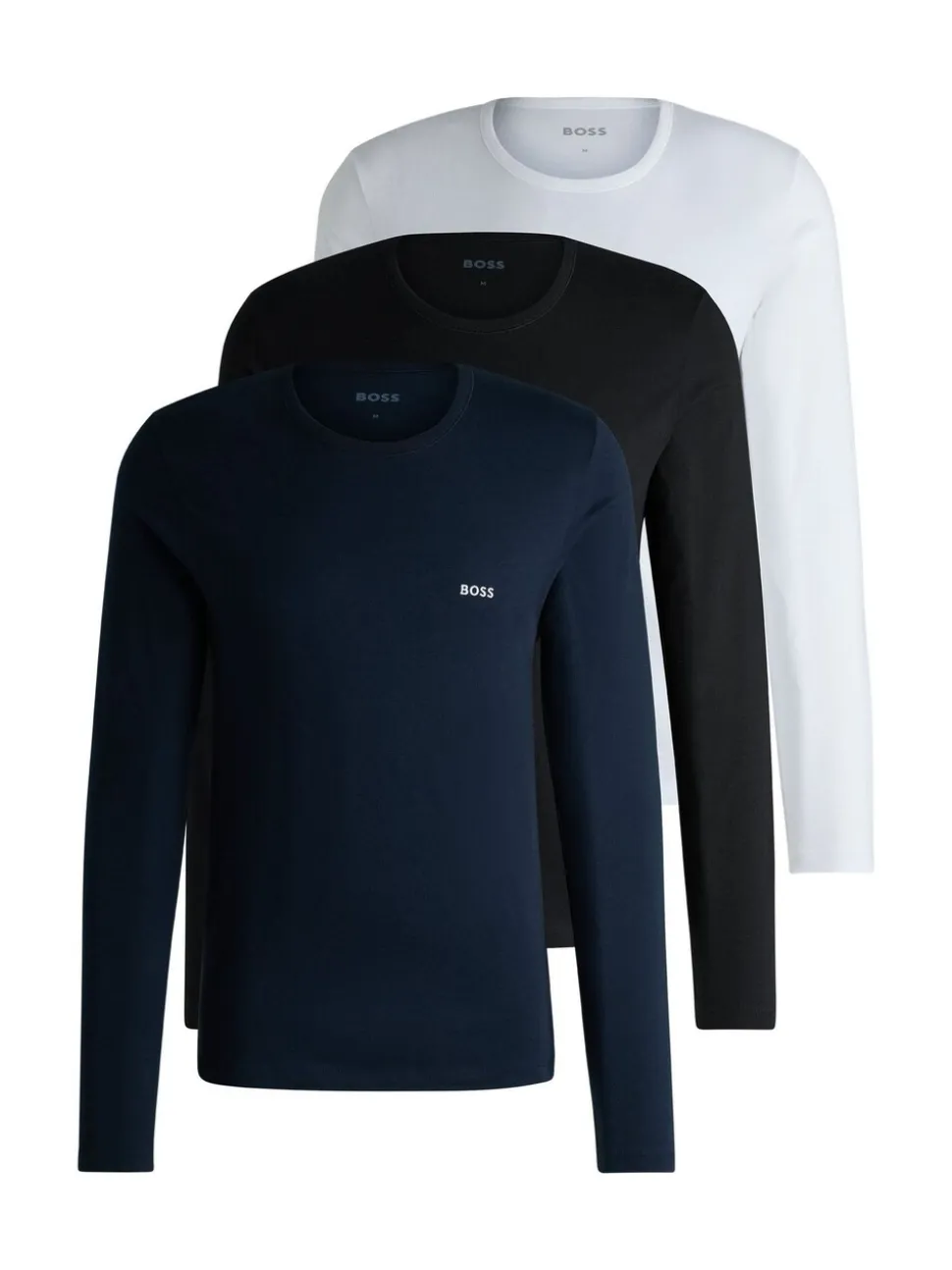 BOSS Black Classic Long Sleeve T-Shirts 3 Pack