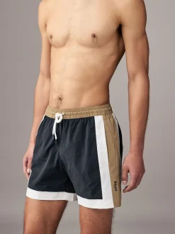 BOSS Black Colour Block Swim Shorts