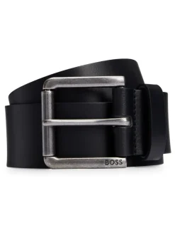 BOSS Black Grey Joris Leather Belt