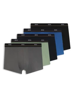BOSS Black Ground Essential Logo Boxers Trunks 5 Pack