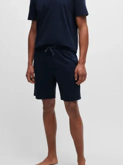 BOSS Black Ground Regular-Fit Logo Stretch Shorts