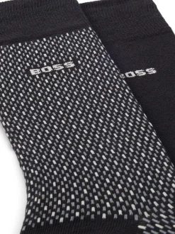 BOSS Black Printed Socks 2 Pack