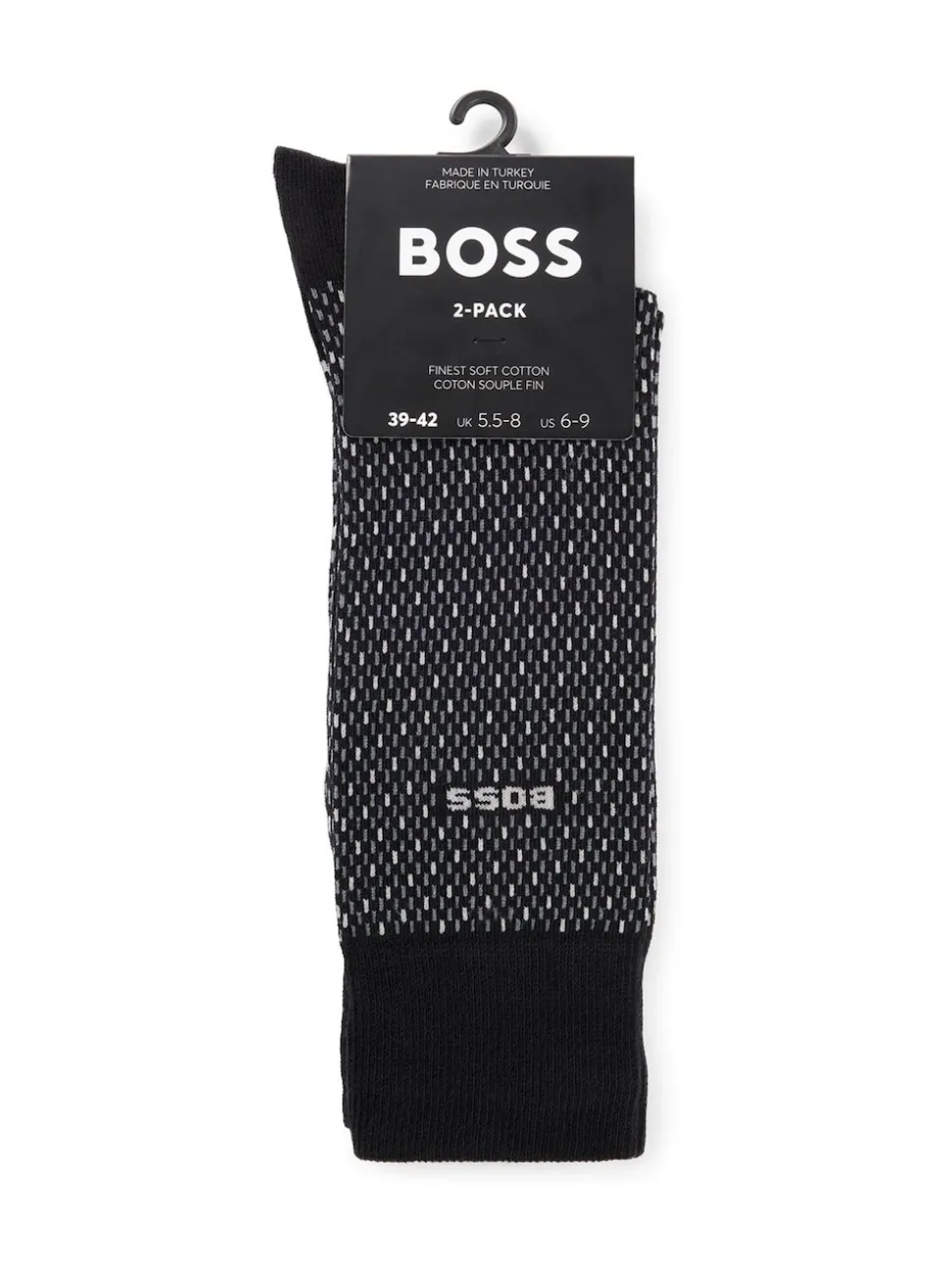 BOSS Black Printed Socks 2 Pack