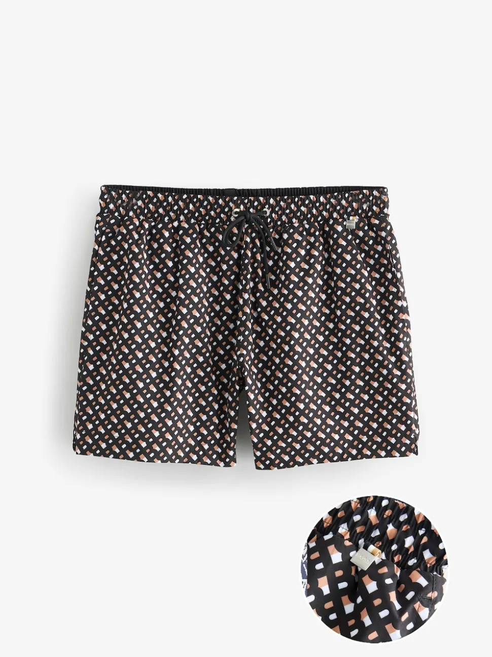 BOSS Black Printed Swim Shorts