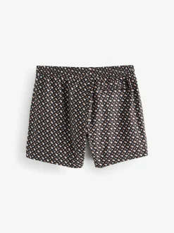 BOSS Black Printed Swim Shorts