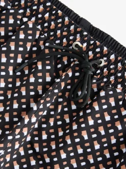 BOSS Black Printed Swim Shorts