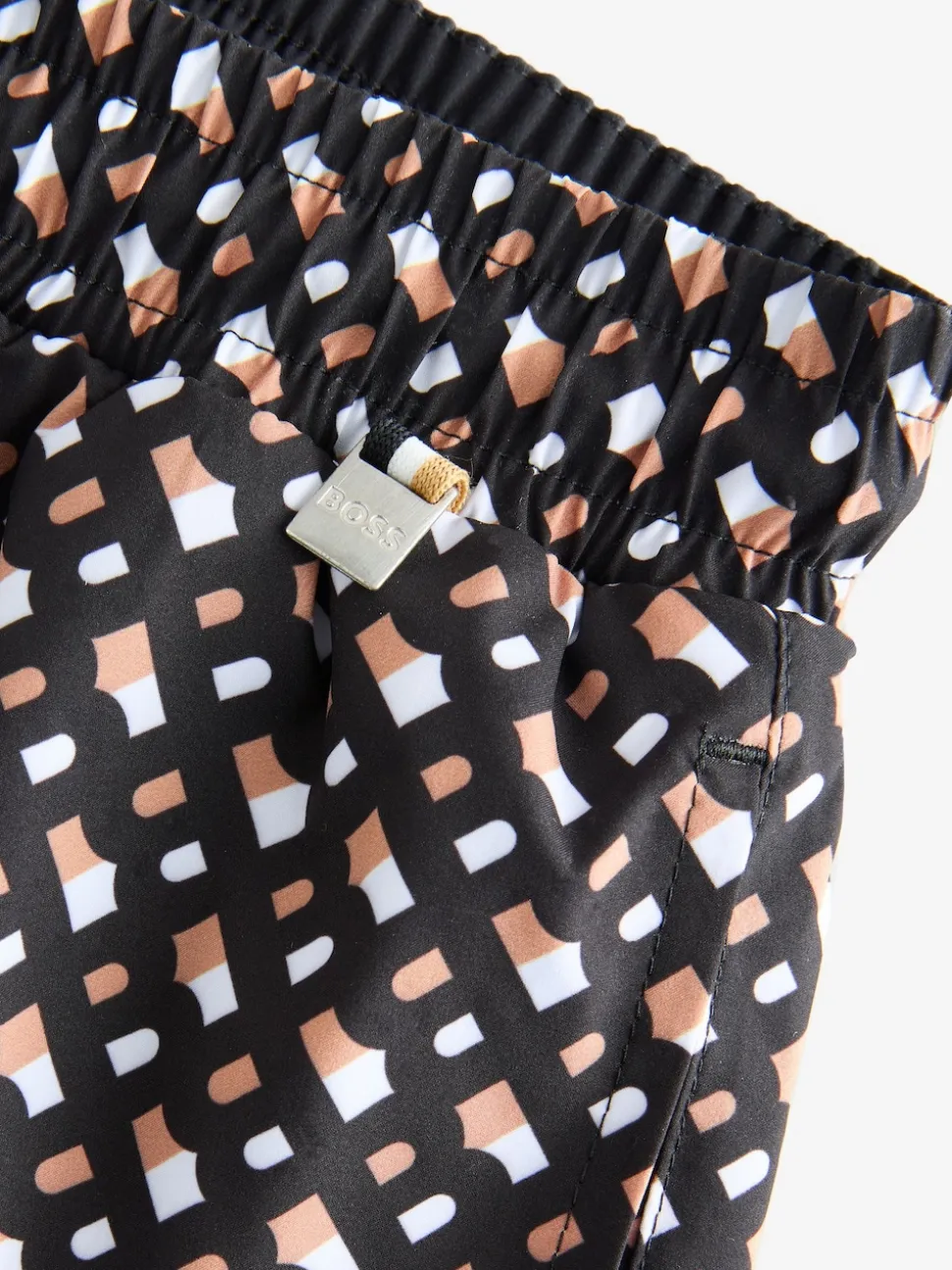 BOSS Black Printed Swim Shorts