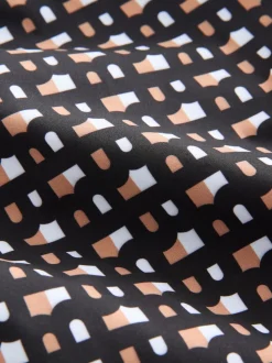 BOSS Black Printed Swim Shorts