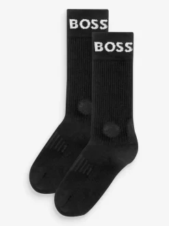 BOSS Black Quarter Length 2 Pack Socks