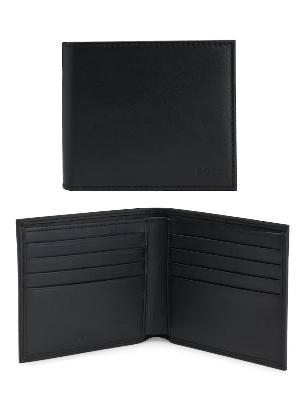 BOSS Black Randy Signature Logo Billfold Wallet