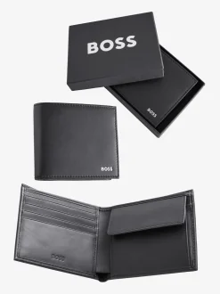 BOSS Black Randy Signature Logo Billfold Wallet