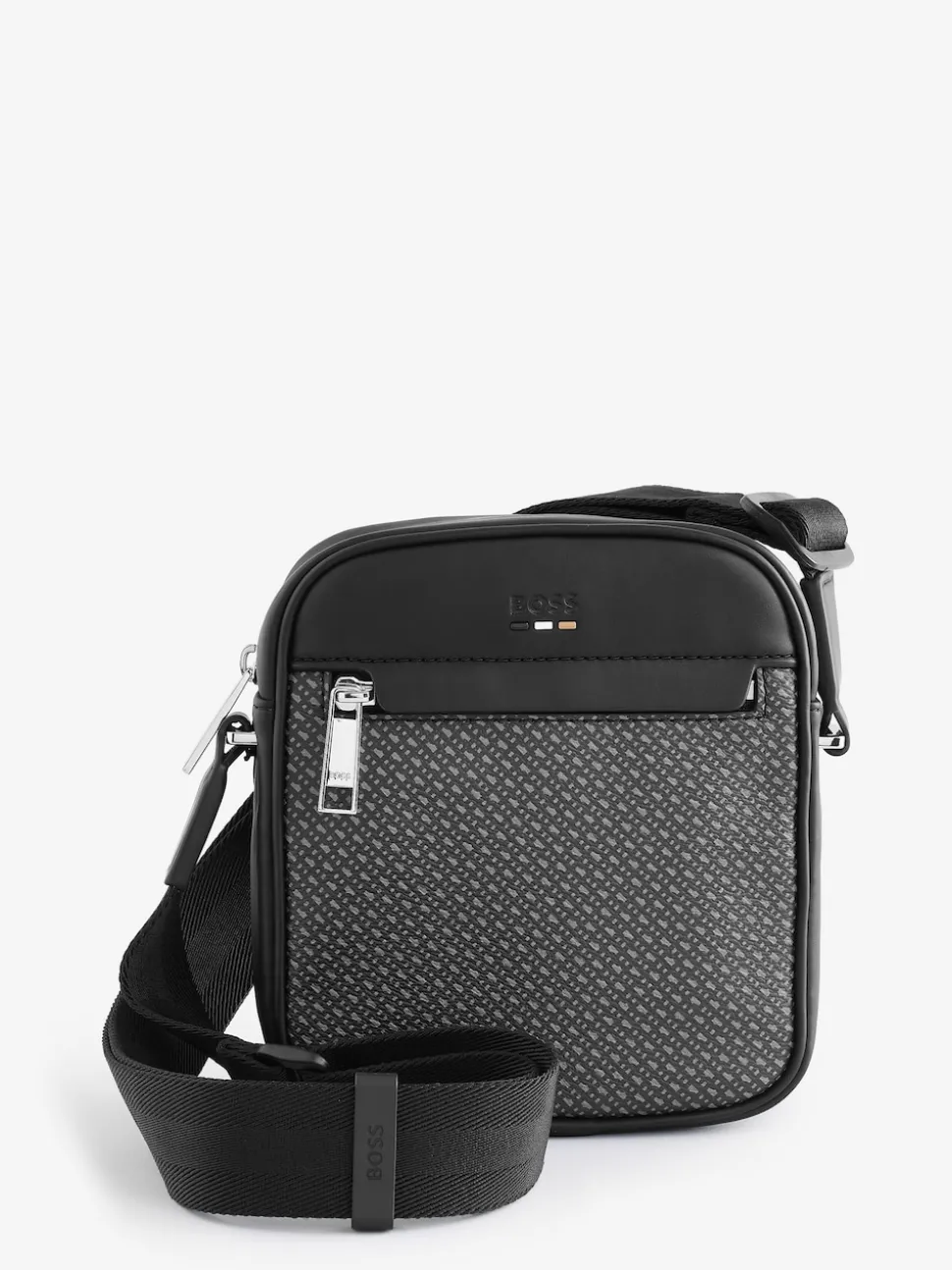 BOSS Black Ray Logo Zip Bag