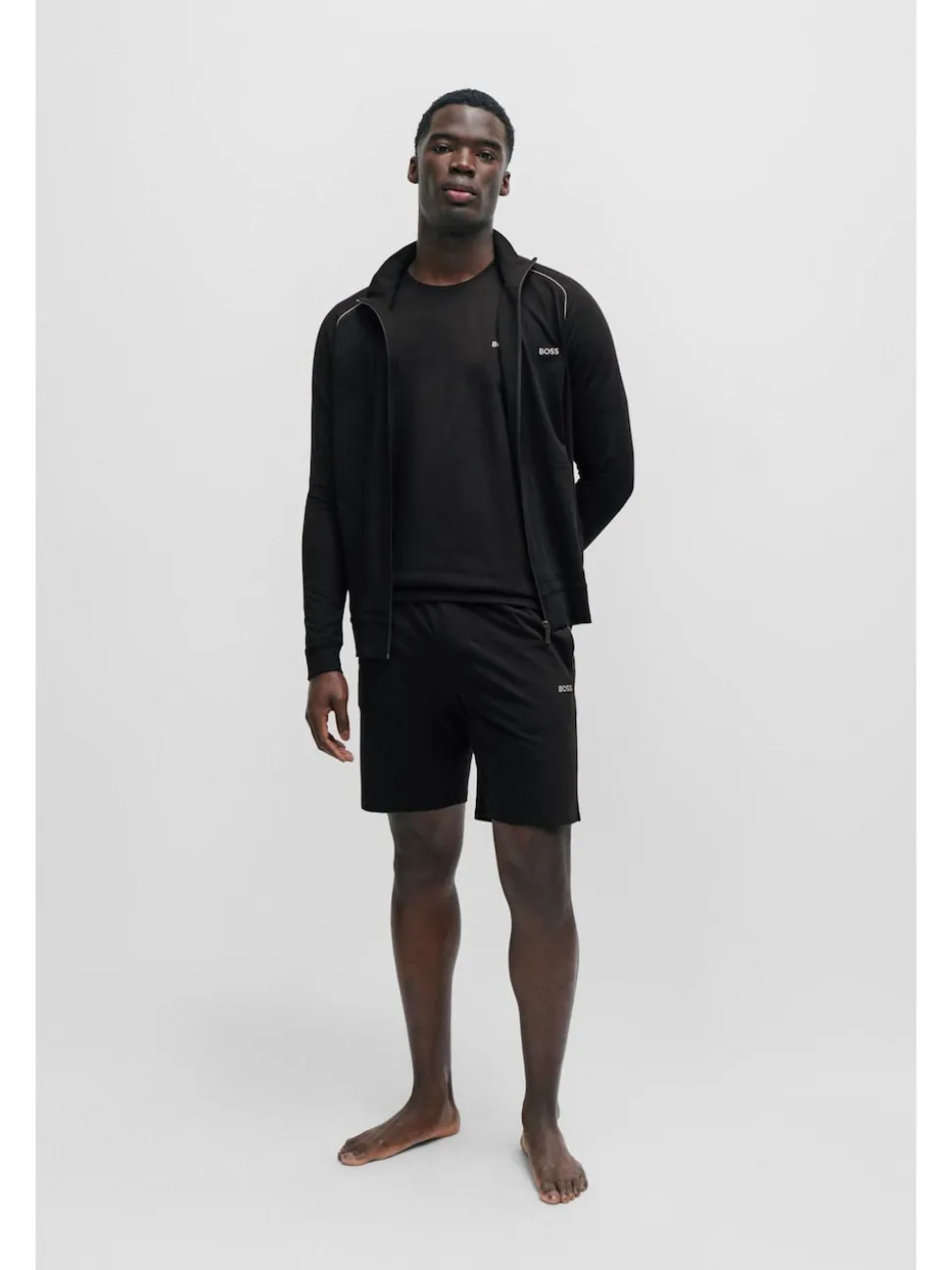 BOSS Black Regular-Fit Logo Stretch Shorts