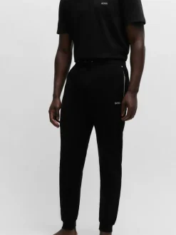 BOSS Black Stretch Cotton Tracksuit Bottoms