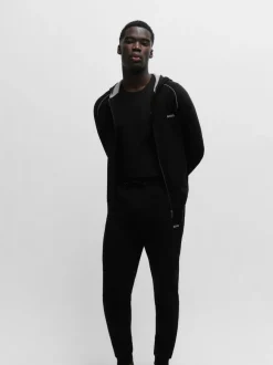 BOSS Black Stretch Cotton Tracksuit Bottoms