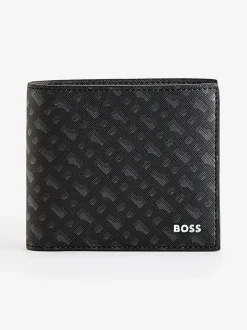 BOSS Black Zair Signature Logo Billfold Wallet