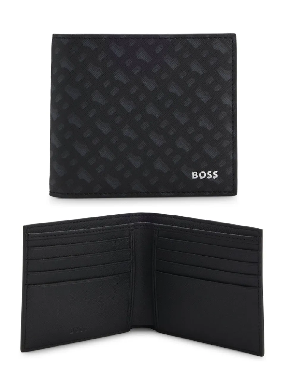 BOSS Black Zair Signature Logo Billfold Wallet