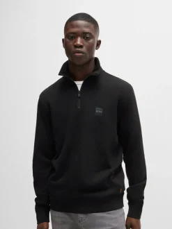 BOSS Black Zetrust Logo Quarter Zip Sweatshirt