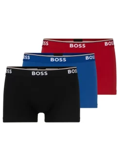 BOSS Black/Blue/Red Power Stretch Cotton 3 Pack Boxers