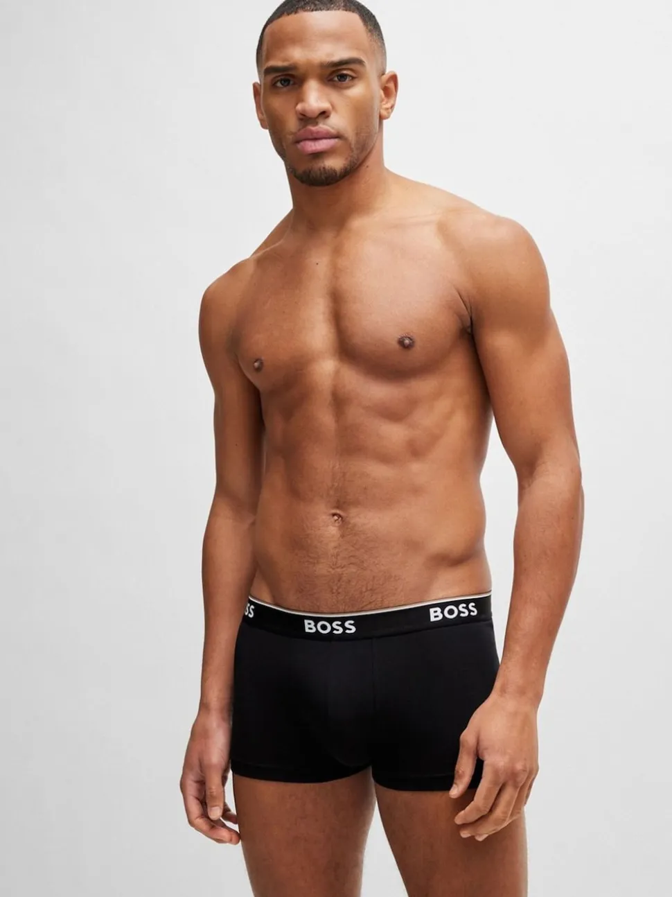 BOSS Black/Blue/Red Power Stretch Cotton 3 Pack Boxers