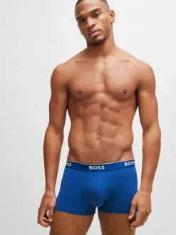 BOSS Black/Blue/Red Power Stretch Cotton 3 Pack Boxers