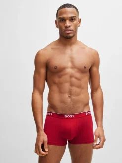 BOSS Black/Blue/Red Power Stretch Cotton 3 Pack Boxers
