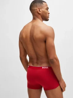 BOSS Black/Blue/Red Power Stretch Cotton 3 Pack Boxers