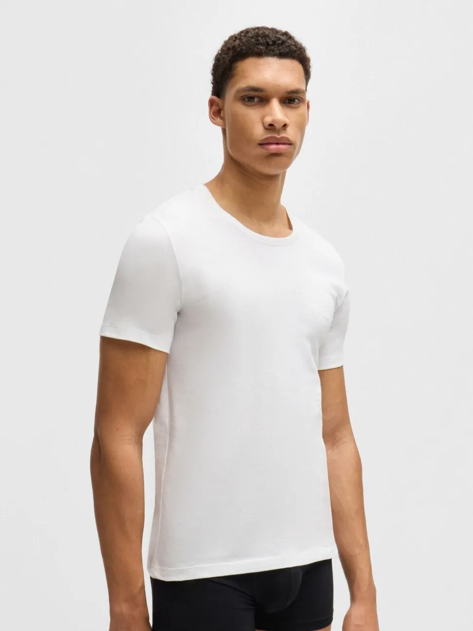 BOSS Black/Grey/White Classic Crew Neck T-Shirts 3 Pack