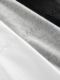 BOSS Black/Grey/White Classic Crew Neck T-Shirts 3 Pack