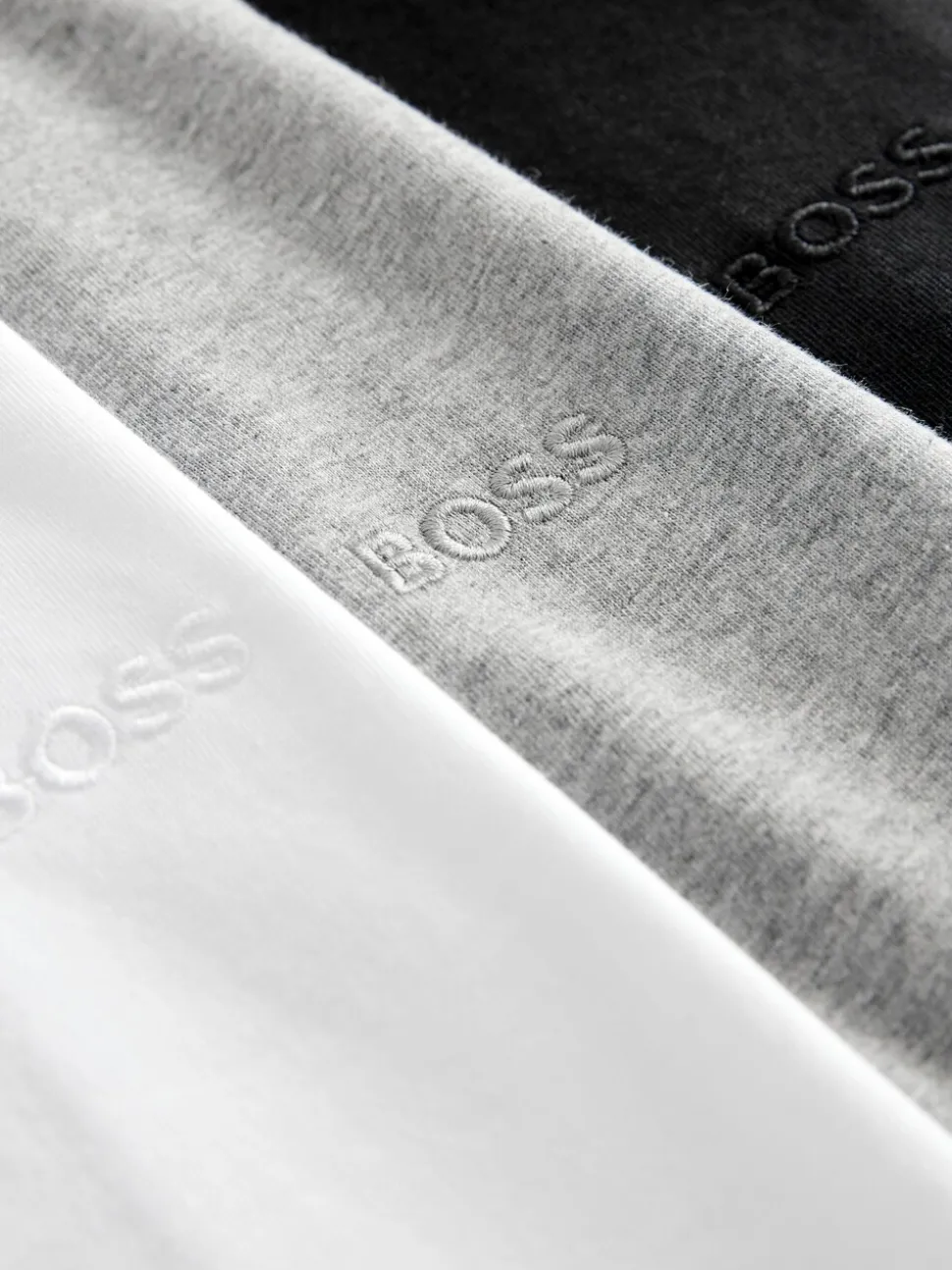 BOSS Black/Grey/White Classic Crew Neck T-Shirts 3 Pack