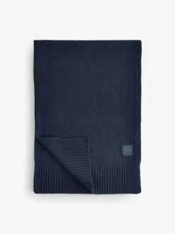BOSS Blue Akaio Logo Scarf