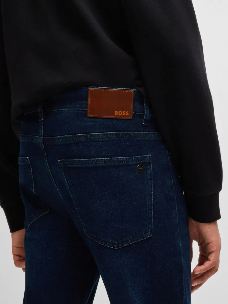 BOSS Blue Chrome Slim Fit Delaware Stretch Jeans