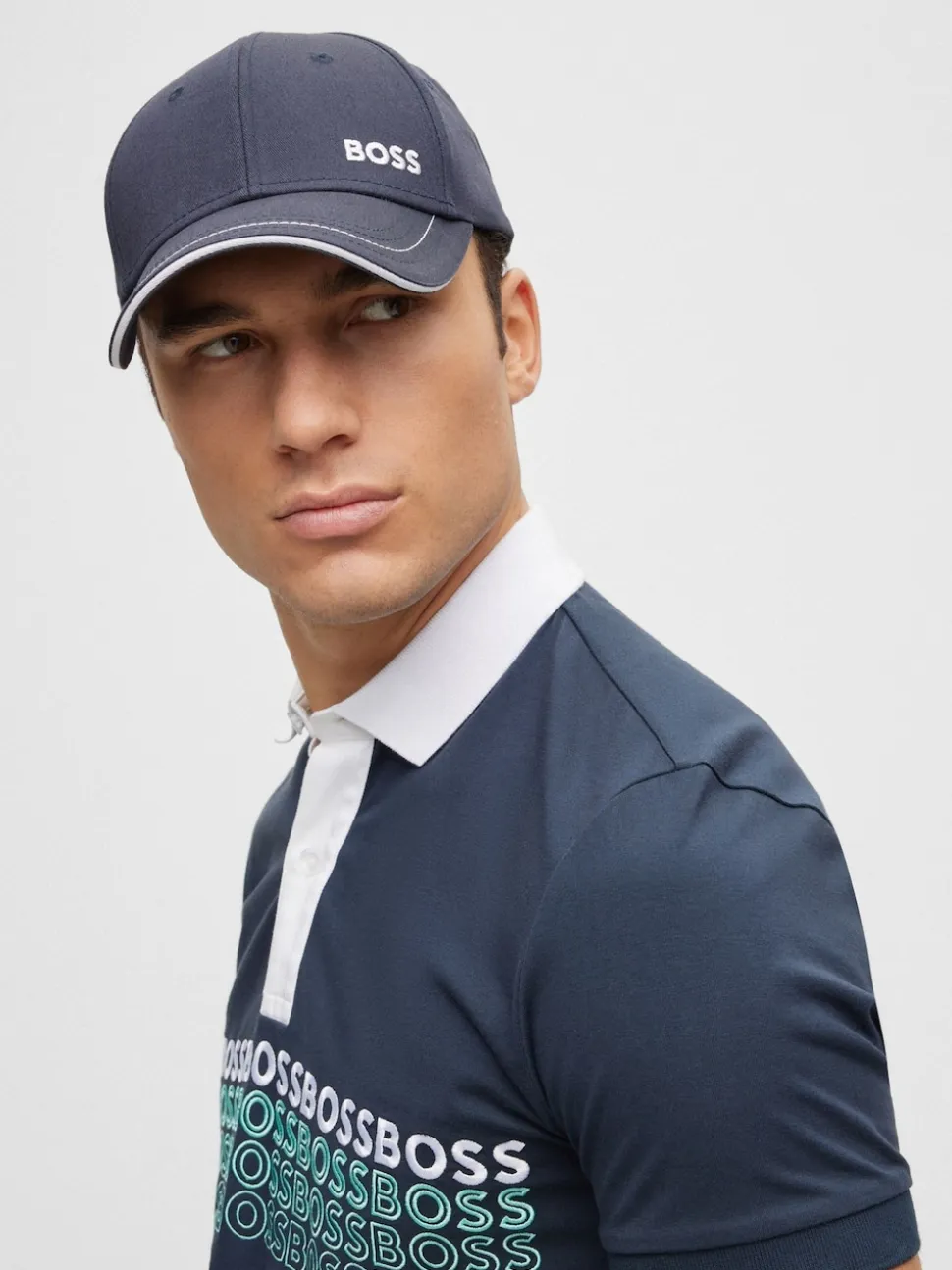 BOSS Blue Cotton-Twill Cap