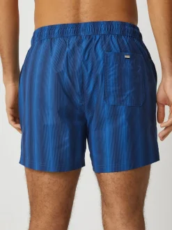 BOSS Blue Flounder Stripe Swim Shorts