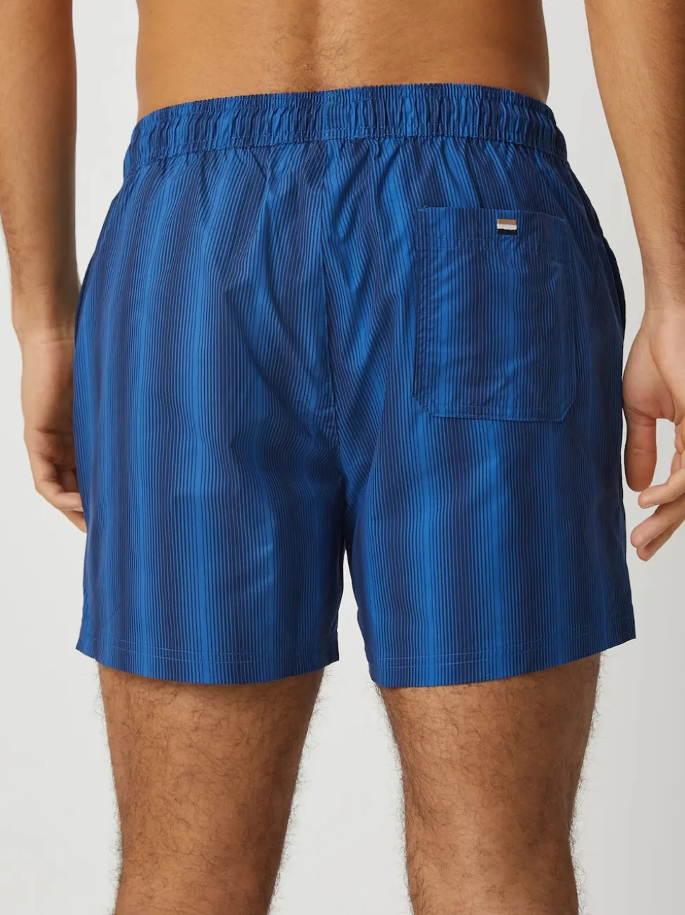 BOSS Blue Flounder Stripe Swim Shorts