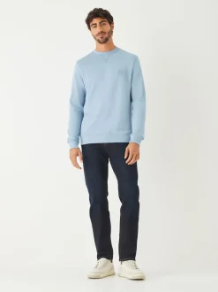 BOSS Blue Light Westart Crew Neck Logo Sweatshirt